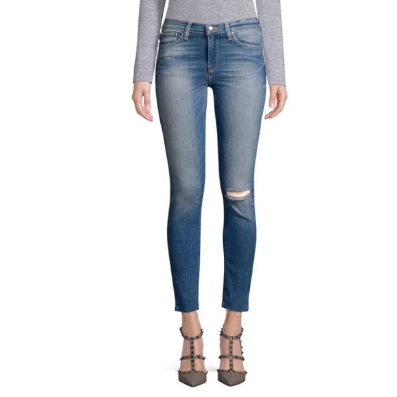 Hudson Jeans Nico Midrise Cigarette Frayed Jeans - Picture 1 of 4